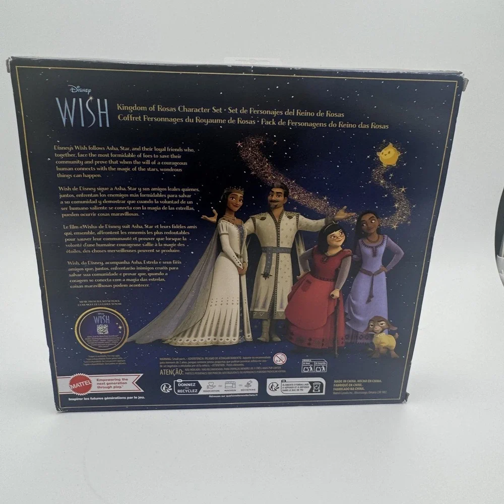 Mattel Disney Wish Kingdom of Rosas Character Set 10 Dolls 5 Friends HTP20